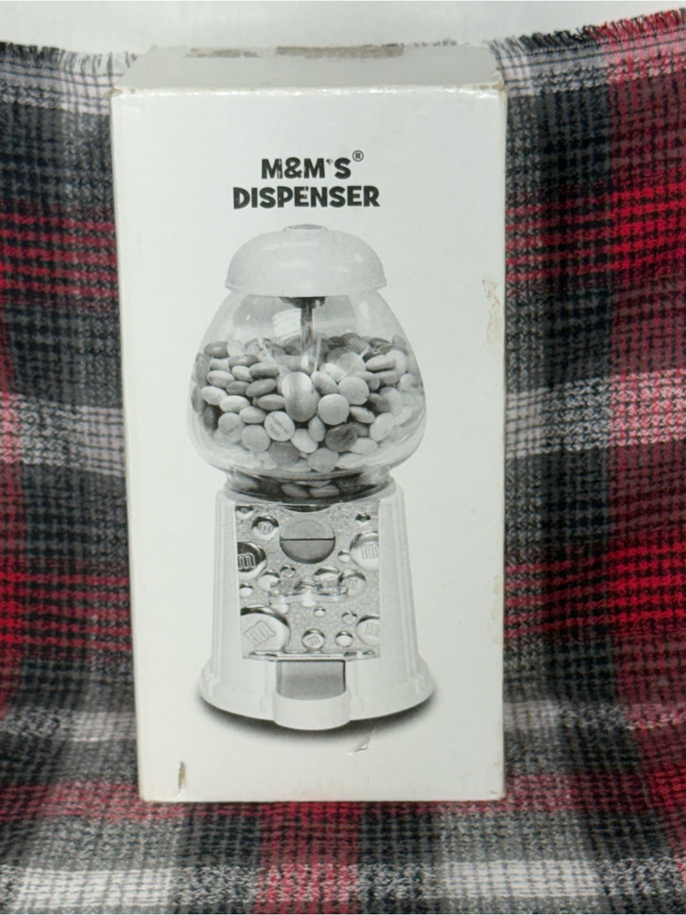 M&M'S Box Packaging in White with Black Logo